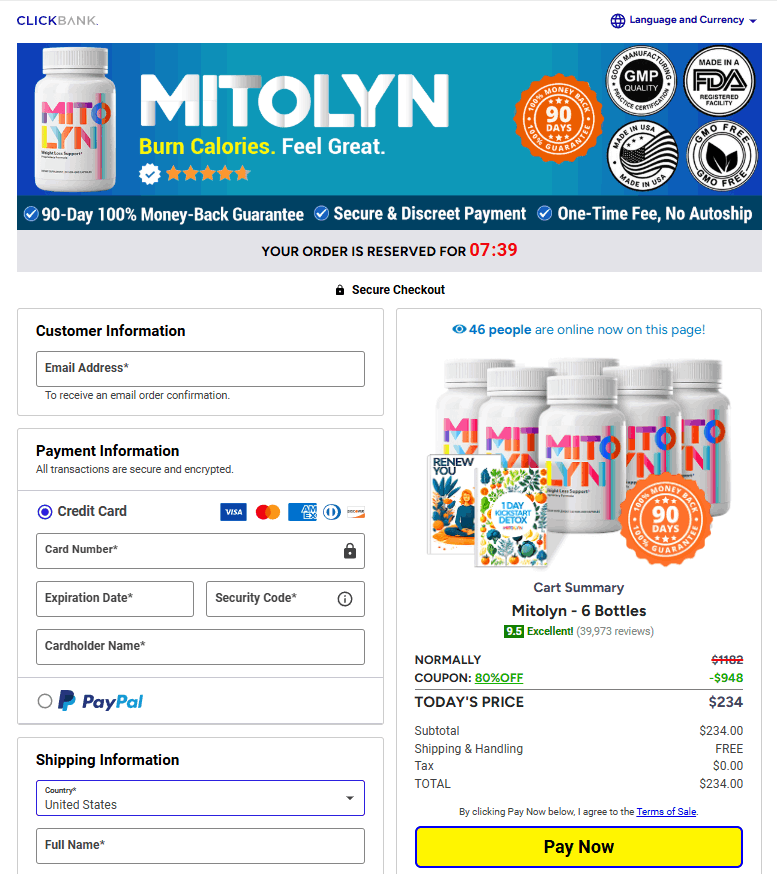 Mitolyn Order Form